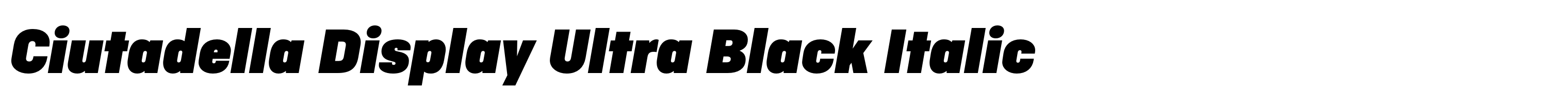 Ciutadella Display Ultra Black Italic